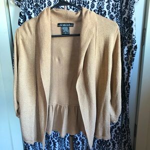 Glittery Gold Cropped Cardigan